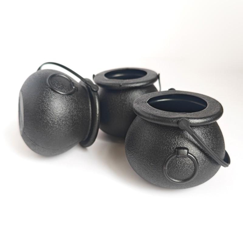 5pcs Witch Bucket Party Decorations, Wizard Witch Theme Party Favors, Plastic Witch Handheld Mini Buckets, Halloween Holiday Party Props