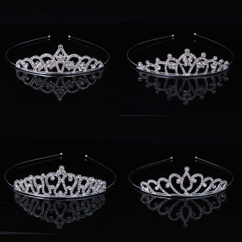 Rhinestone Royal Queen Princess Crown Crystal Wedding Tiaras for Women Headband Bride Hair Accessories Fashion Hair Jewelry