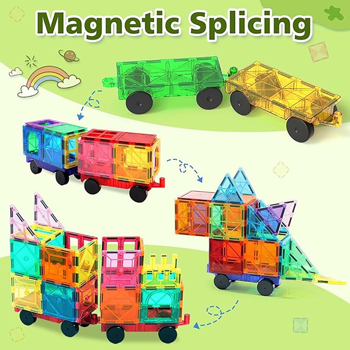 Magnetic Building Blocks Toy Set, Magnetic Tiles Stacking, Stackable Construction & Puzzle Pieces, Small Size Creative Playset, Perfect Christmas/new Year Gift