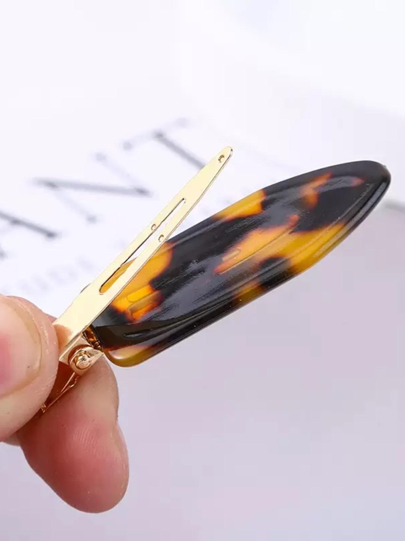 Dmk No Bend Hair Clips, Fold-Resistant Duckbill Clip, Crocodile Skin Hairpin, Salon Hairstyling, Front Bangs, Girl Makeup, 2 Pieces Set