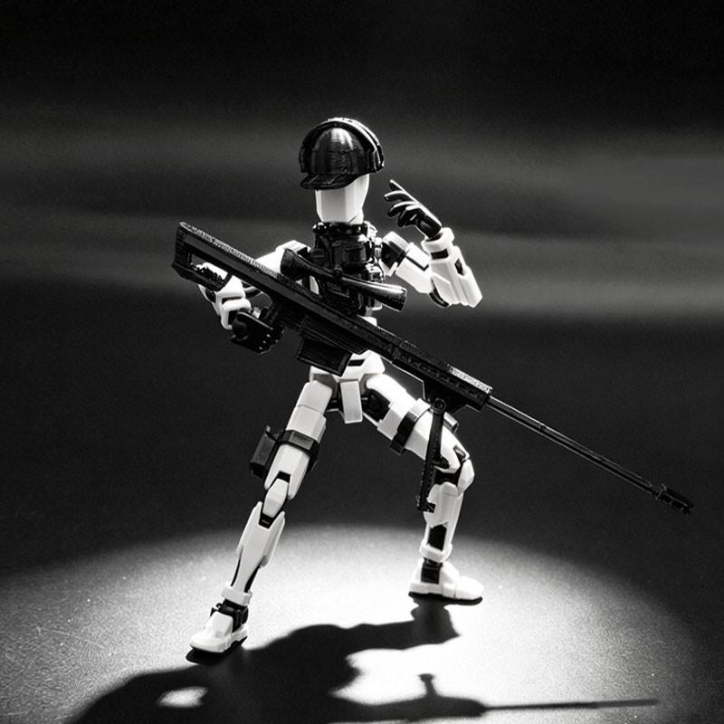 Dummy 13 Action Figure Set, 3D Printed Military Swat Soldier Model, Flexible Tactical Robot Doll, Poseable Collectible Figurines Toy Gift for Boys and Teens