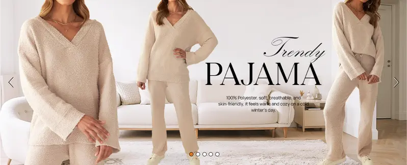 Women's matching plush lounge set showing relaxed sweater top and wide-leg pants