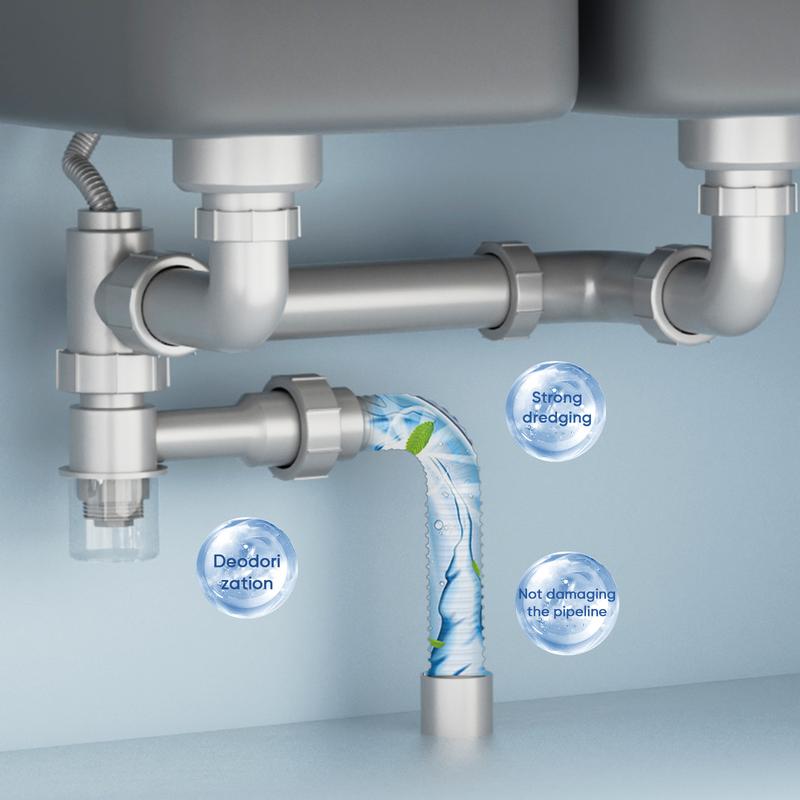 Pipeline Dredging Agent, Drain Clog Remover, Kitchen Unblocker, Pipe Unclogger, Sink And Drain Cleaner Powder, Powerful Solution for Kitchen, Bathroom, Toilet & Sink