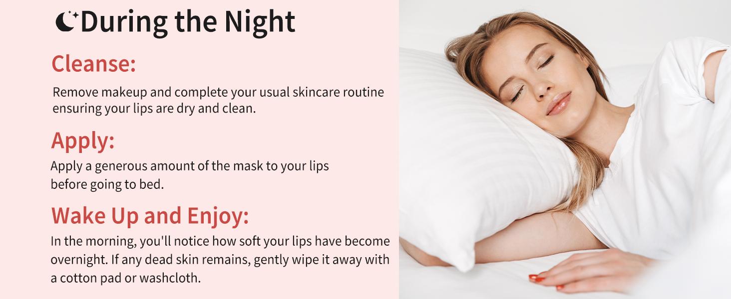 Lip Mask with Hyaluronic Acid - Overnight Butter Balm - Moisturizer for Very Dry Lips Skincare Collagen Comfort Moisture Hydrate Hydrating Moisturizing