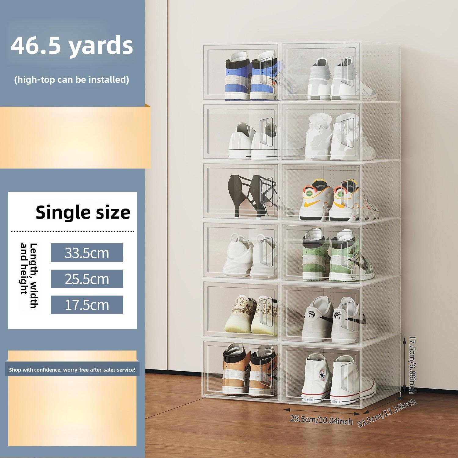 8/16 large storage shoe box, thickened version, easy assembly, multi-function removable multi-layer simple shelf, shoe storage box, shoe cabinet, shoe rack, transparent shoe display cabinet, Closet Shoe Organizer