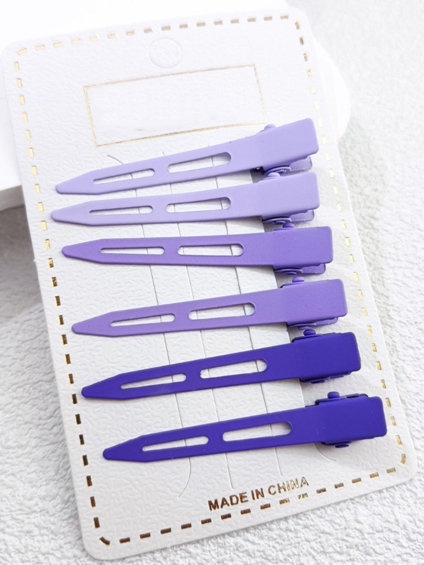 1 Pack 6 Pcs 5.5cm Hollow Point Metal Duckbill Clips, Ideal for Bangs Wavy Hair and Side Part, Perfect Daily Wear Gift for Mother's Day