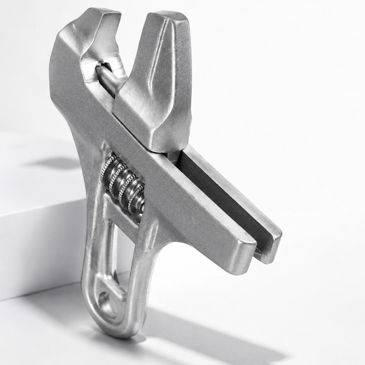 Adjustable Open-End Pipe Wrench, Multifunction Aluminum Repair Tool, Short Handle Ergonomic Anti-Slip Universal Wrench, Bathroom Pipe Nut Fastening, Car Radiator Repair & Pipe Installation Kit, Portable Multi-Size Home Wrench