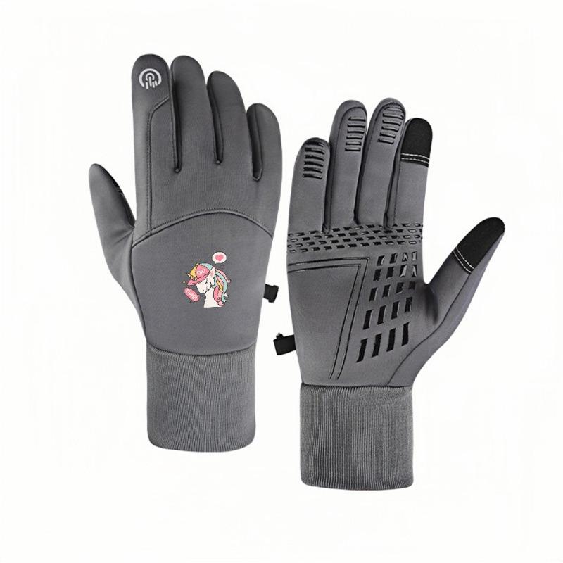 1 pair with Rainbow Unicorn Drawstring Unicornwinter gloves Touchable gloves Touch Screen Warm Daily Use for Men Women Warm Christmas gifts Trendy Modern keep warm Classic