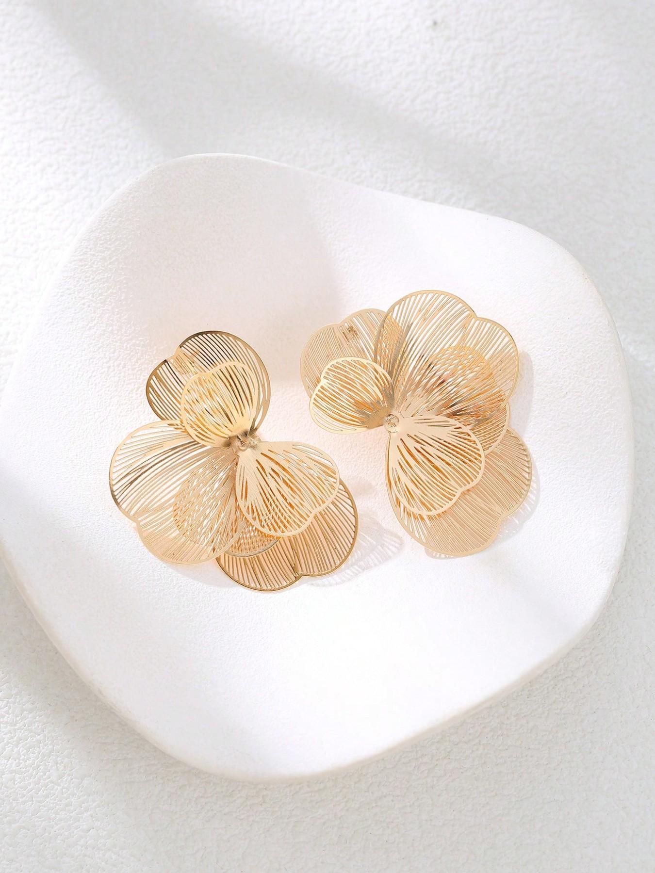 Elegant Chic Style Flower Stud Earrings, Perfect for Women's Daily Wear, Parties, Festivals, Gifts, Banquets