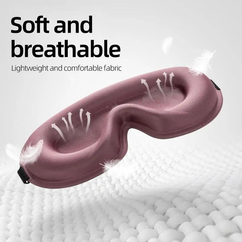 3d Deep Contoured Eye Cover for Sleeping, Adjustable Eyemasks Sleep Mask with Nose Pad Design, Eye Cover Mask for Sleeping, Yoga, Traveling, Portable Eye Mask, Weighted Eye Mask, Sleep Aid Products