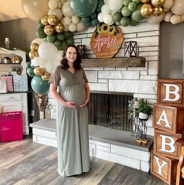 Wood Grain Printing Baby Shower Display Boxes Decoration, Neutral Gender Reveal Backdrop Brown Baby Stacking Blocks Backdrop for Kids Birthday Party