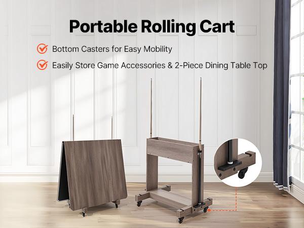 VEVOR 7ft Pool Table Combo Set, 3-in-1 Multi Game Billiards Tables with Dining Top and Ping Pong, 2 Benches for Storage and Accessories, Includes Ball Cue Rack Chalk Brush, for Family Recreation Room