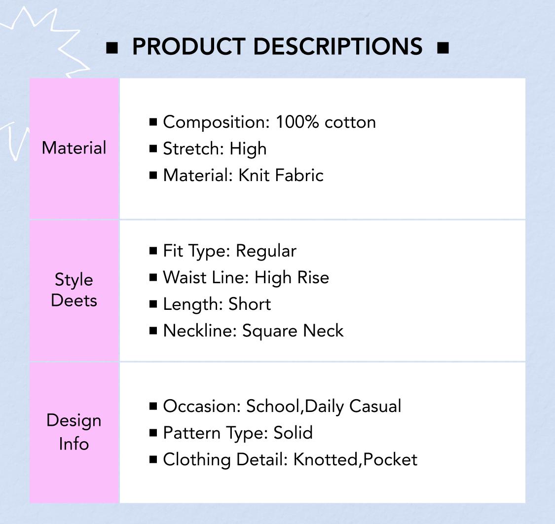 Cider [10 colors, size 0-26] Knotted Pocket Wide Leg Romper, High Stretch One-piece Casual Romper for Daily Wear