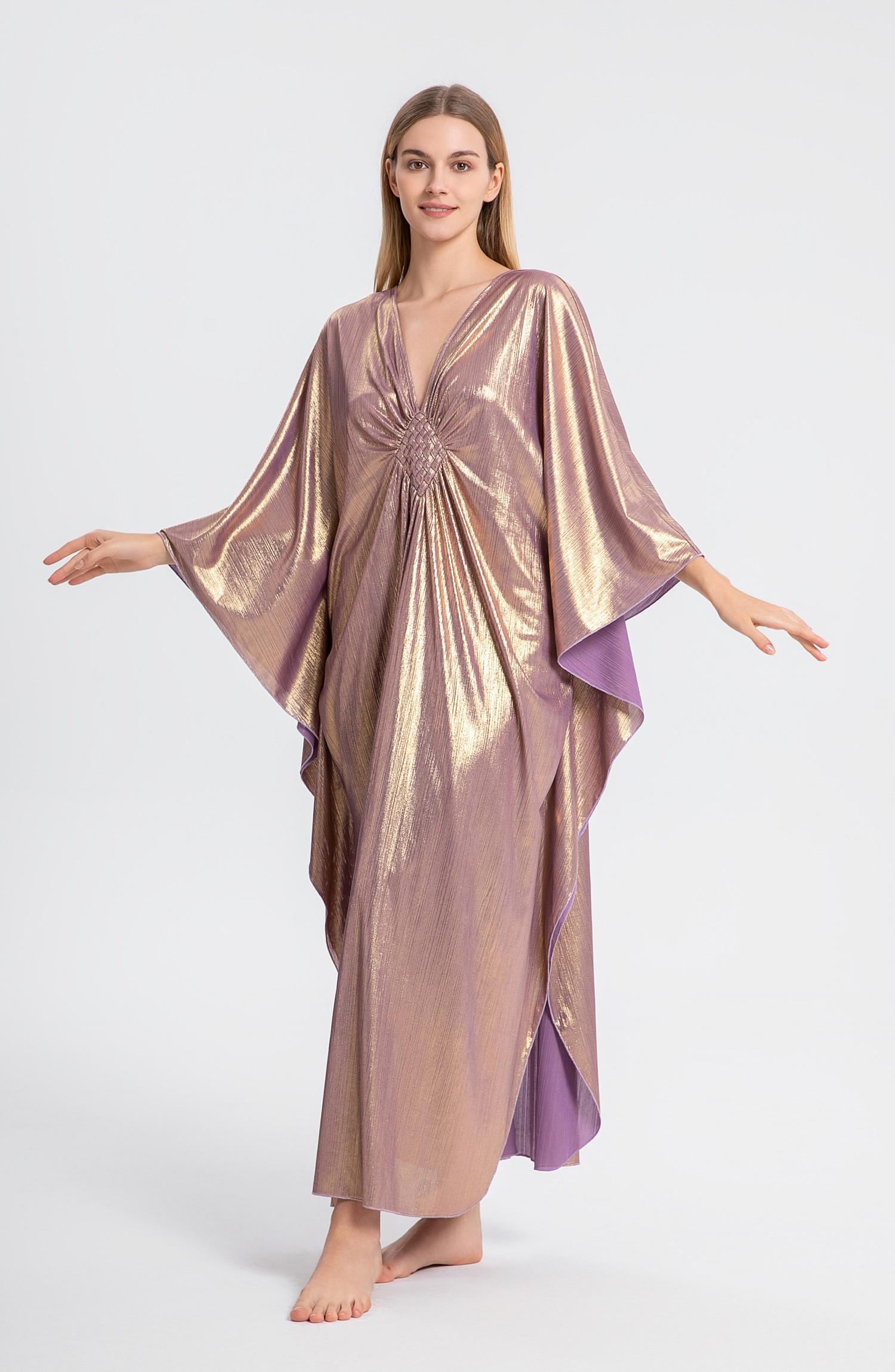 Bsubseach Women Ethnic Print Kaftan Dress ,Plus Size All Over Print  Sleeve TunicDress, Boho Casual V Neck 3/4 Sleeve TunicDress for Women, Women's Plus Cover Up,Mrs. Roper Kaftan ，bubu，mumu，Casual Womenswear Summer