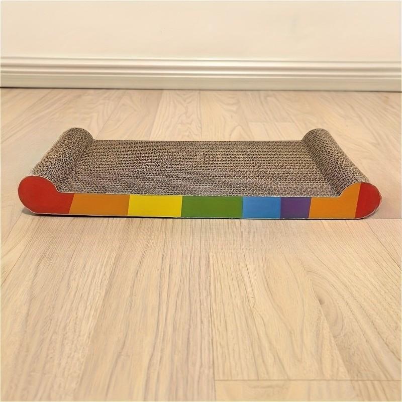 Rainbow Color Bone Cat Scratcher, Durable and Safe Design, Multi-Layer Structure, Protects Furniture, Pet Toy, Cat Scratch Pad