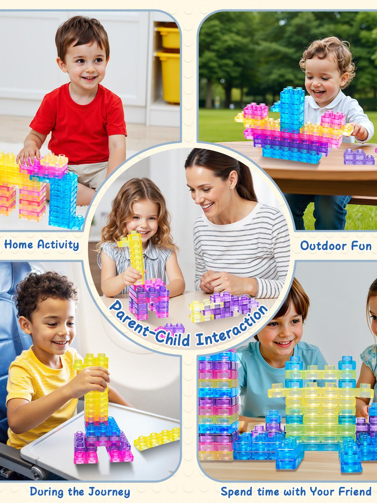 40 Pack Montessori Sensory Building Blocks for Toddlers, Soft Squishy Stacking Toy Set, Tactile Sensory Play Toy for Kids,Safe, Squeezable & Stretchable Fun,Multicolor Puzzle Blocks for Creative Play