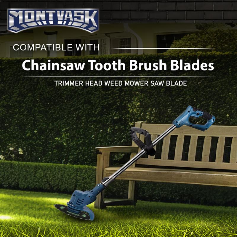 CROSSDESIGN 2PCS 7" Chainsaw Tooth Brush Blades Fit For Bush Cutter Weed Eater Trimmer Head