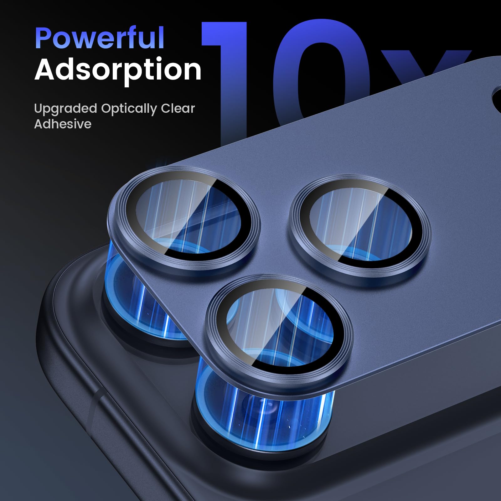 BKIBD for iPhone 17 Pro Max Camera Lens Protector, Metal Aluminum Alloy Tempered Glass Cover Camera Screen Protector Smartphone Accessories, Case Friendly