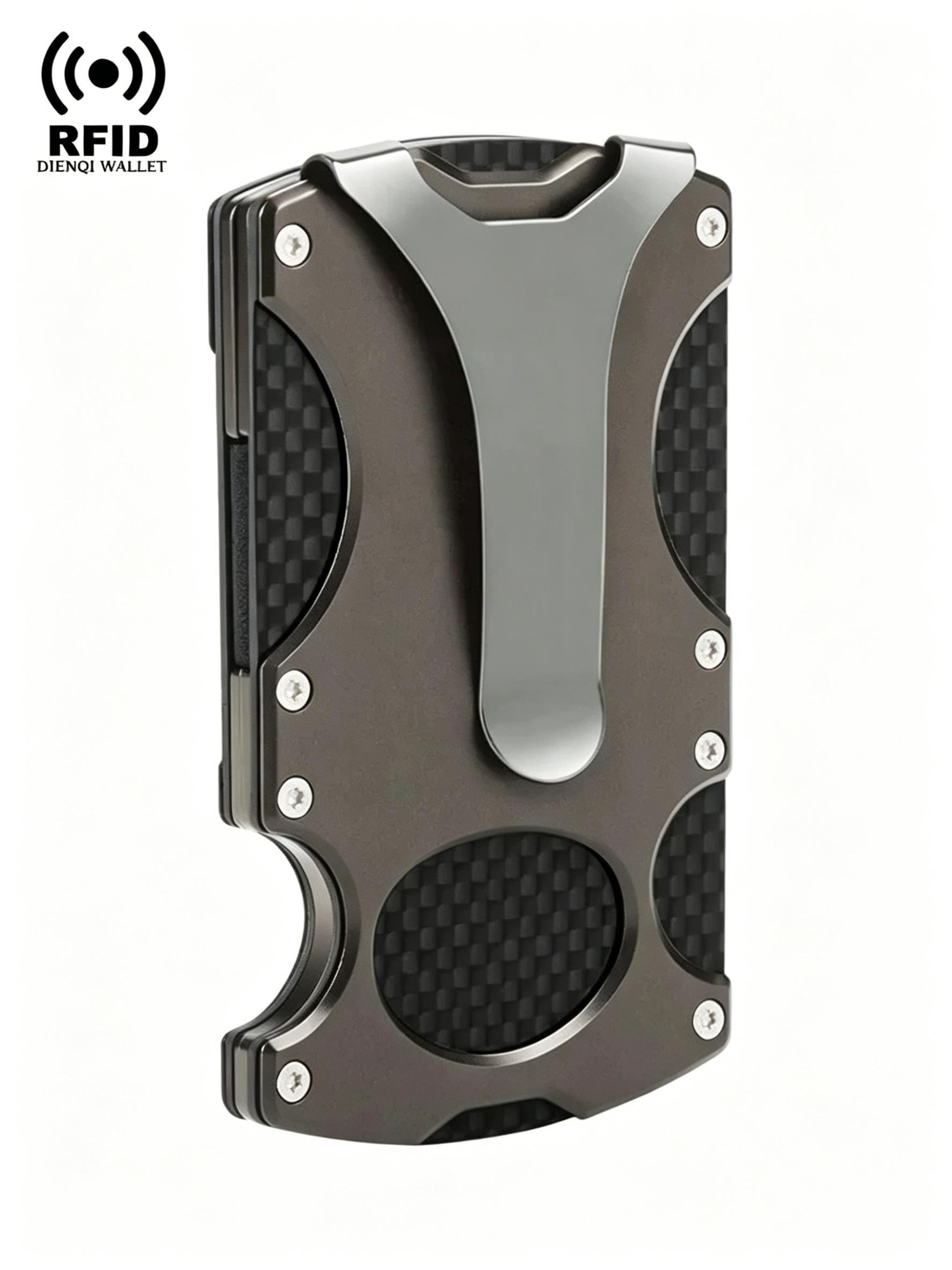 Minimalist RFID Blocking Wallet, Aluminum Credit Card Holder, Anti-Theft Business Card Clips, Daily Use for Men and Women