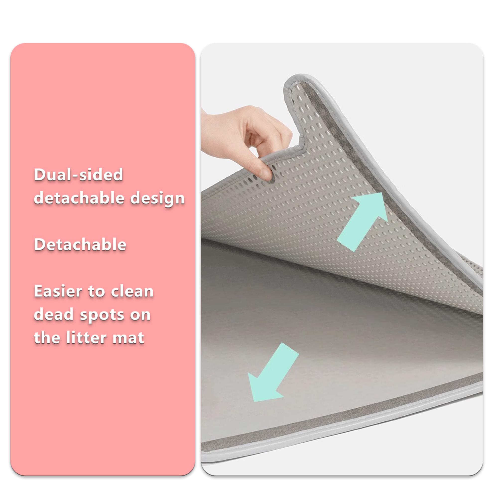 Cat Litter Mat Anti-Splash Clean Dual-Layer Filter, Prevents Litter Leakage, Cat Sand Control Pad, Toilet Foot Pads, Pet Supplies