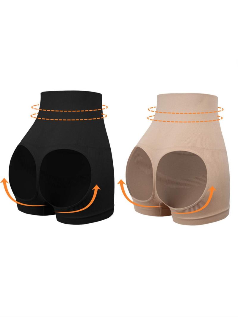 Women's Cut Out High Waist Shapewear Shorts, High Waisted Shaper, Breathable Comfortable Shaper, Tummy Control Butt Lifter, Ladies Shapewear Bottoms, Womenswear