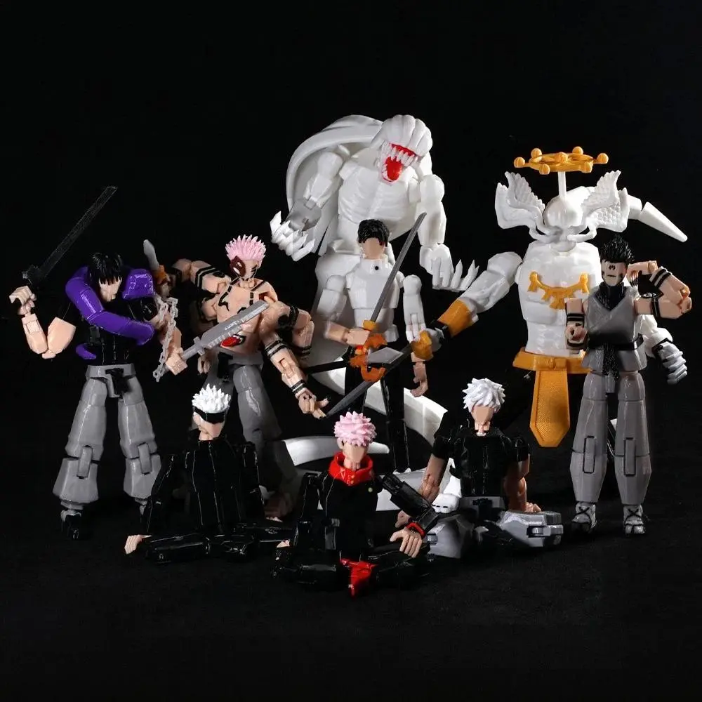 3D Printed Jujutsu Kaisen Collectible Action Figures, Multi-Jointed Gojo Satoru & Ryomen Sukuna Model Toys, Anime Ornaments & Gifts, Collectible Action Figure