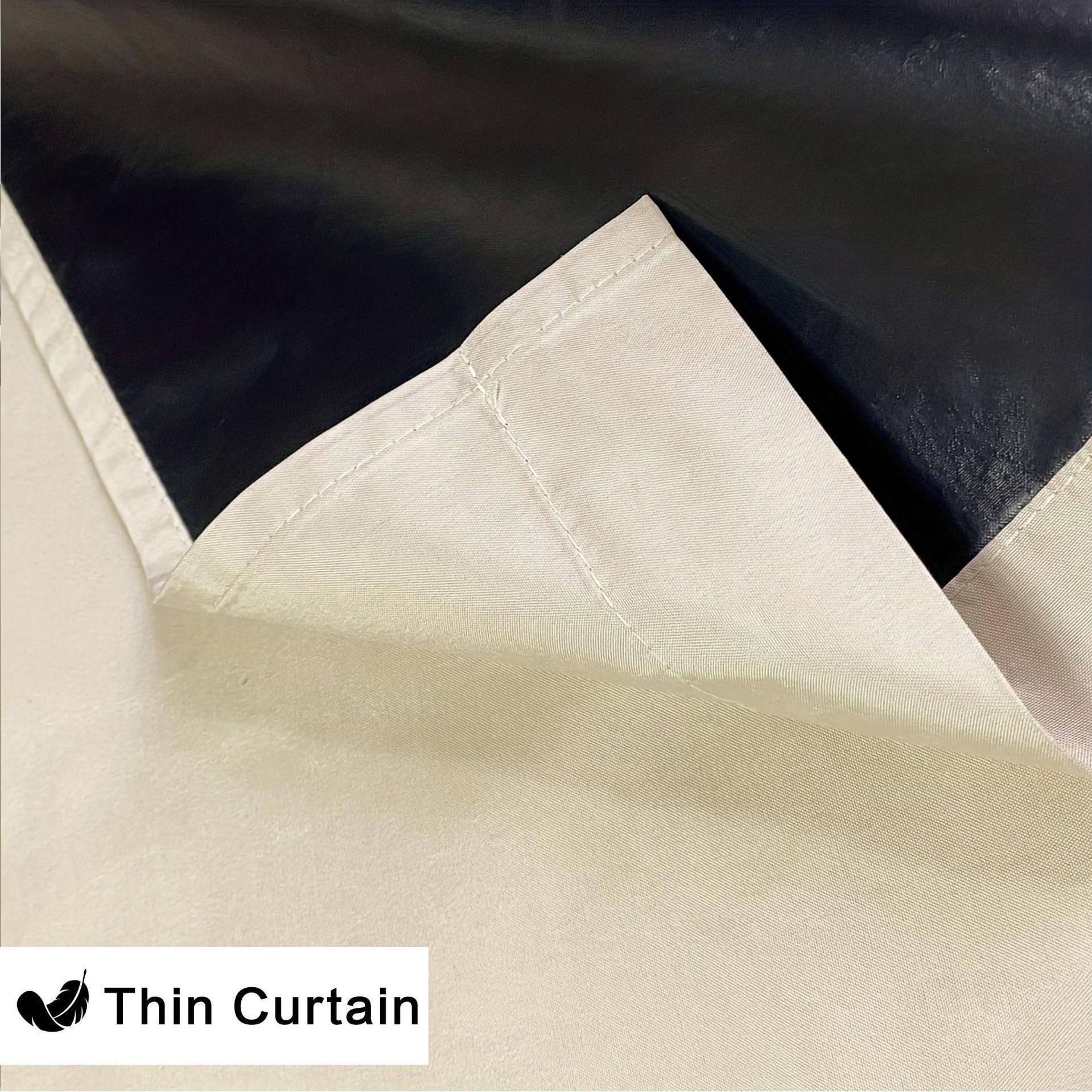 2pcs Blackout Sunscreen Curtains, 100% Light Blocking, Durable & Stylish, Ideal for Bedroom/dining Room/living Room, Enhances Privacy