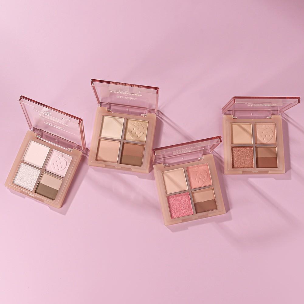 Four-Color Eyeshadow Palette for Daily Makeup, Commute Look, Wedding Makeup, High Pigmentation, Smooth Finish, Perfect for All Occasions