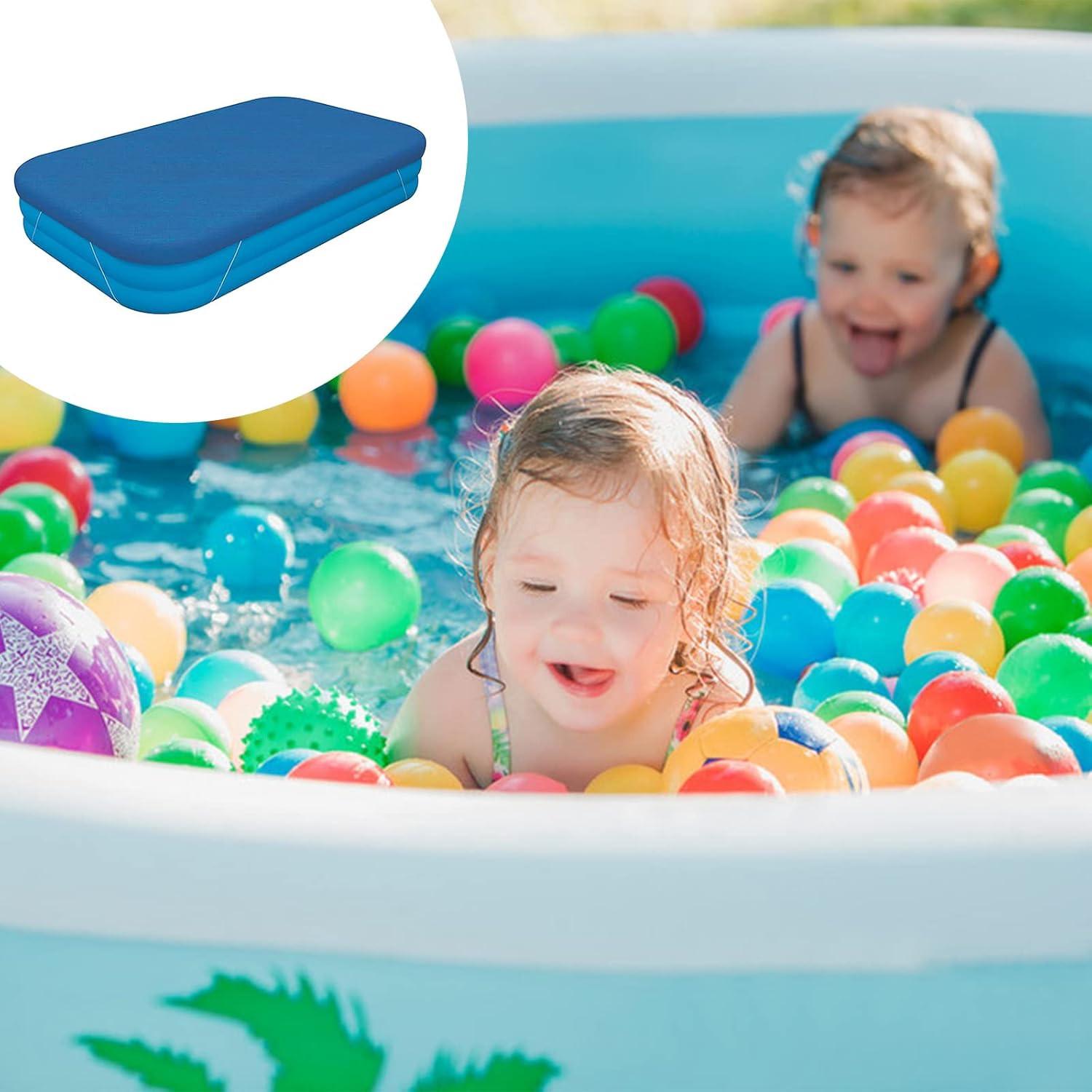 Rectangular pool cover, suitable for 120-inch × 72-inch rectangular inflatable pools, portable inflatable pool cover