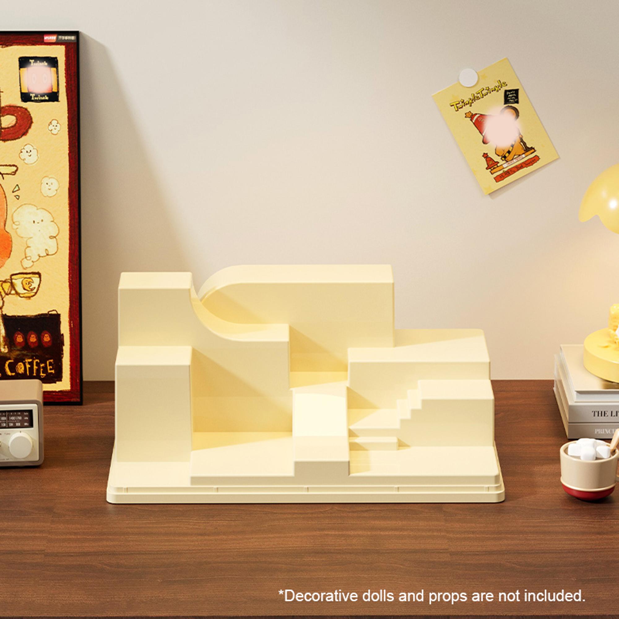 Figure Doll Storage Display Case, Dustproof and Moisture-Proof, 3D Structure, Suitable for LABUBU, Skullpanda, DIMOO, HIRONO, MOLLY Collectibles, Desktop Storage Box