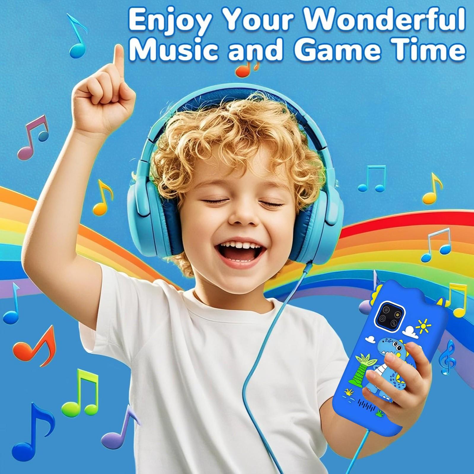 Children Music Phone with Audio Player Voice Recorder Story Learning ABC National Buildings Habits Flashlight
