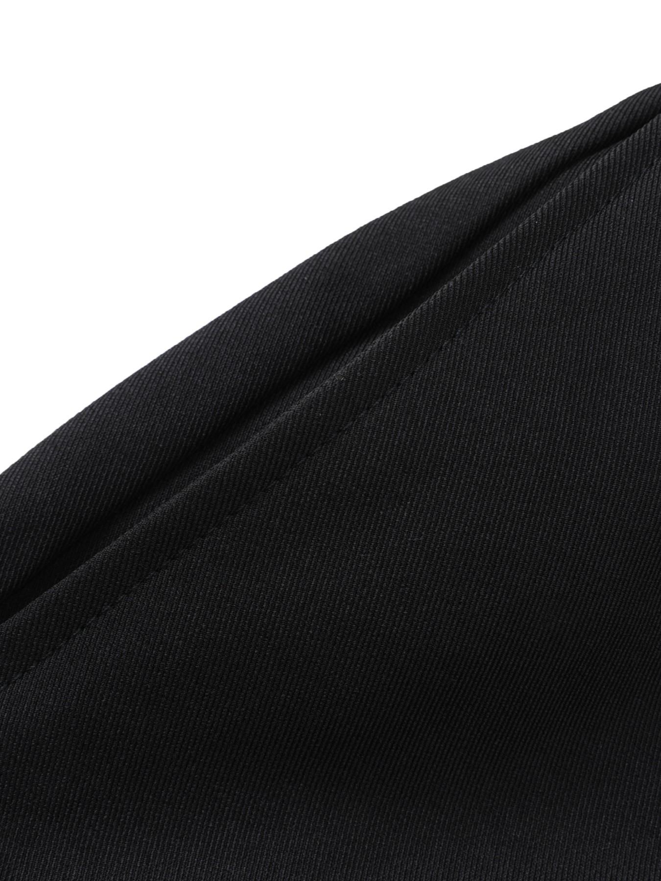 Men's High Waist Pleated Wide Leg Dress Pants, Casual Straight Leg Trousers with Button Detail, Relaxed Fit Business & Streetwear Pants for Men, Menswear