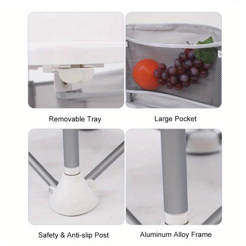 0–18 Months Portable Baby High Chair, Foldable Travel High Chair for Babies & Toddlers, Lightweight Feeding Booster Seat with Tray & Safety Harness, Compact Dining Chair for Home, Restaurant & Outdoor Use