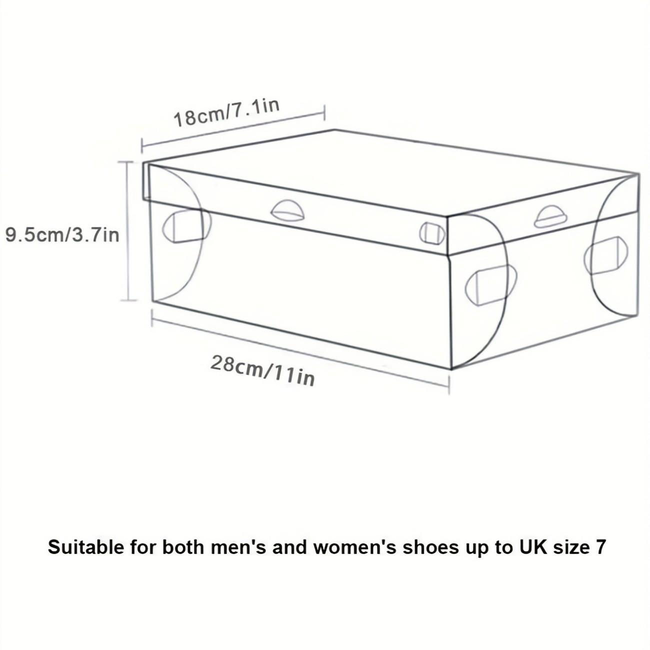 10 Transparent Plastic Shoe Boxes with Lids, Stackable, Waterproof, Ventilated, Clear Rectangular Design, Home & Retail Use, Durable Structure
