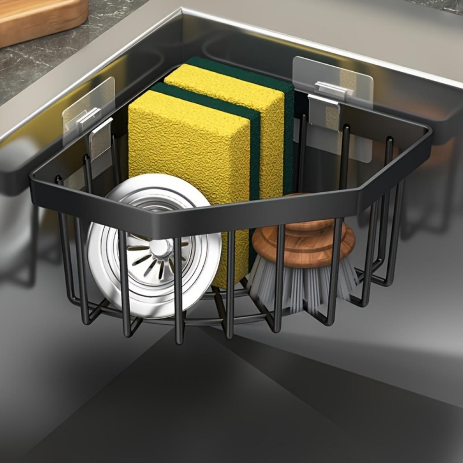 Kitchen Sink Drain Rack, 1 Count Hanging Faucet Drain Rack, Durable Cleaning Supplies Storage Rack, Dish Drying Organiser for Home Kitchen Dining Room