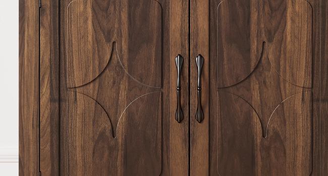 ONBRILL 63" Sideboard Buffet with 4 Carved Doors, Modern Storage Cabinets with Adjustable Shelves for Kitchen, Living Room Furniture【BlackFridayDeal】