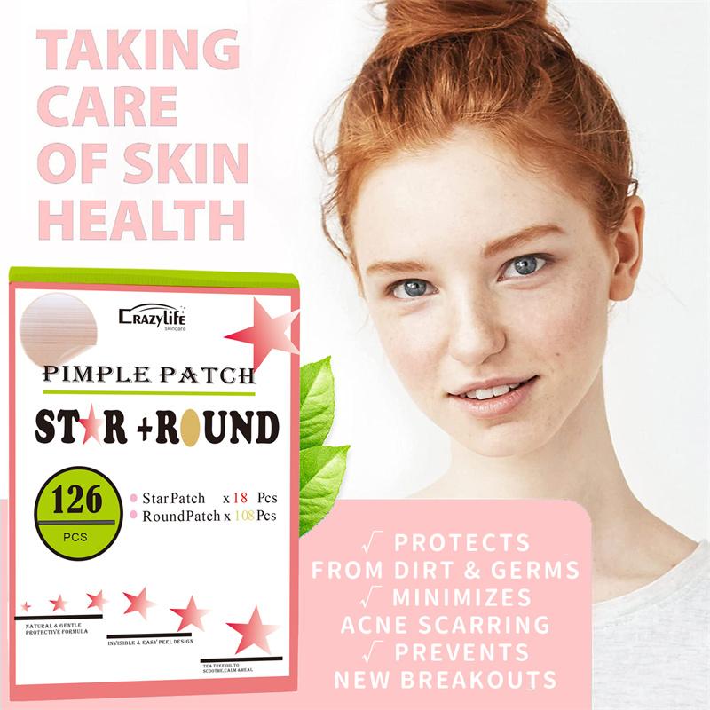 Crazylife Transparent Invisible, Pink Star Acne Patch Skin Repair pimple  patches acne  treatment Gentle Pack