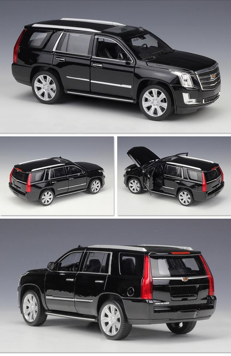 Welly 1/27 Cadillac Escalade SUV Alloy Car Model Diecast Metal Off-road Vehicles Car Model High Simulation Collection Kids Gifts
