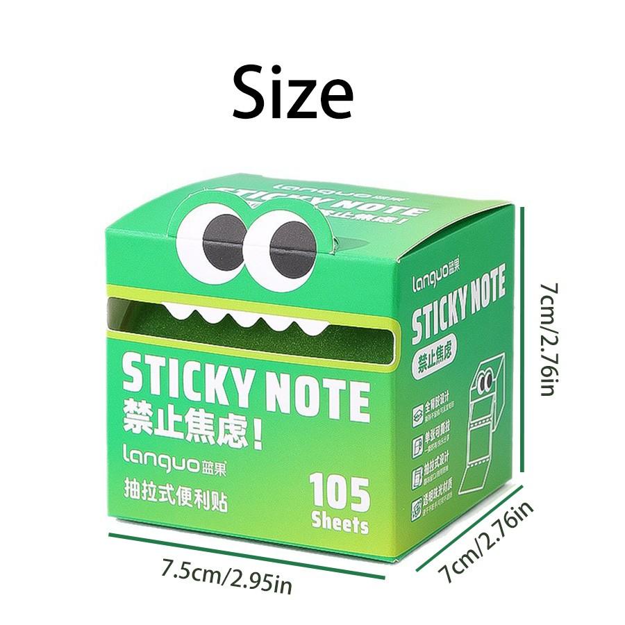 Transparent Sticker Notes, 105 Sheets, Loose-Leaf Notebooks, Easy to Tear, Write, and Reuse, Ideal for School, Diary, Office, Random Styles, Self Adhesive Stickers
