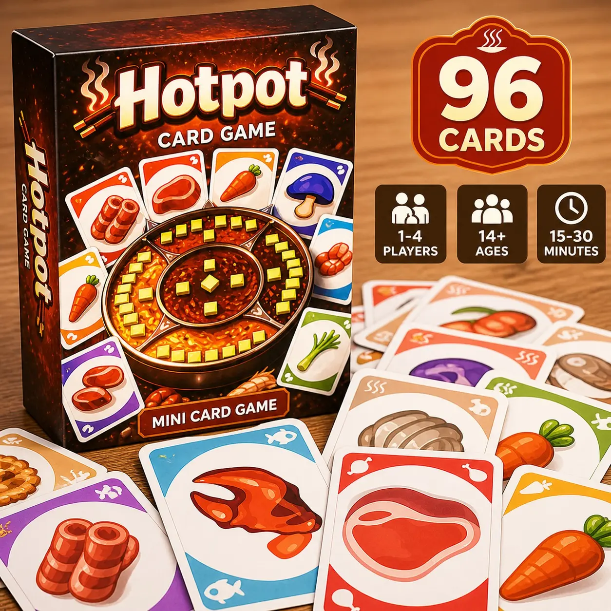 Palia Hotpot Style Card Game Set, Card Deck, Party Game Strategic Matching Gameplay Build Three Sets Of Three Cards Social Tabletop Experience Easy To Learn Deep Replay Value Family Gathering Travel Friendly Card Game With 96 Cards Interactive Group