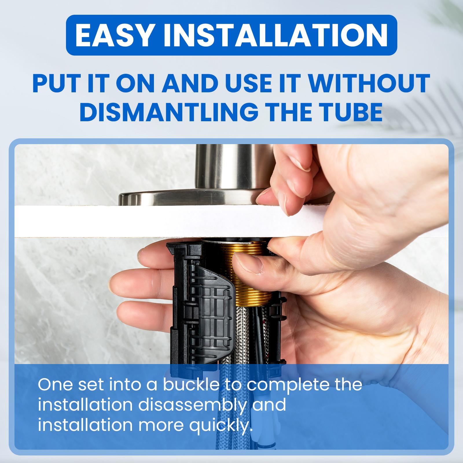 21048 Faucet Basin Nuts, Quick Install Locknuts, Coupling Nut for Kitchen Bathroom Sink, 32mm Anti-Loose Nut, Durable Corrosion Resistant