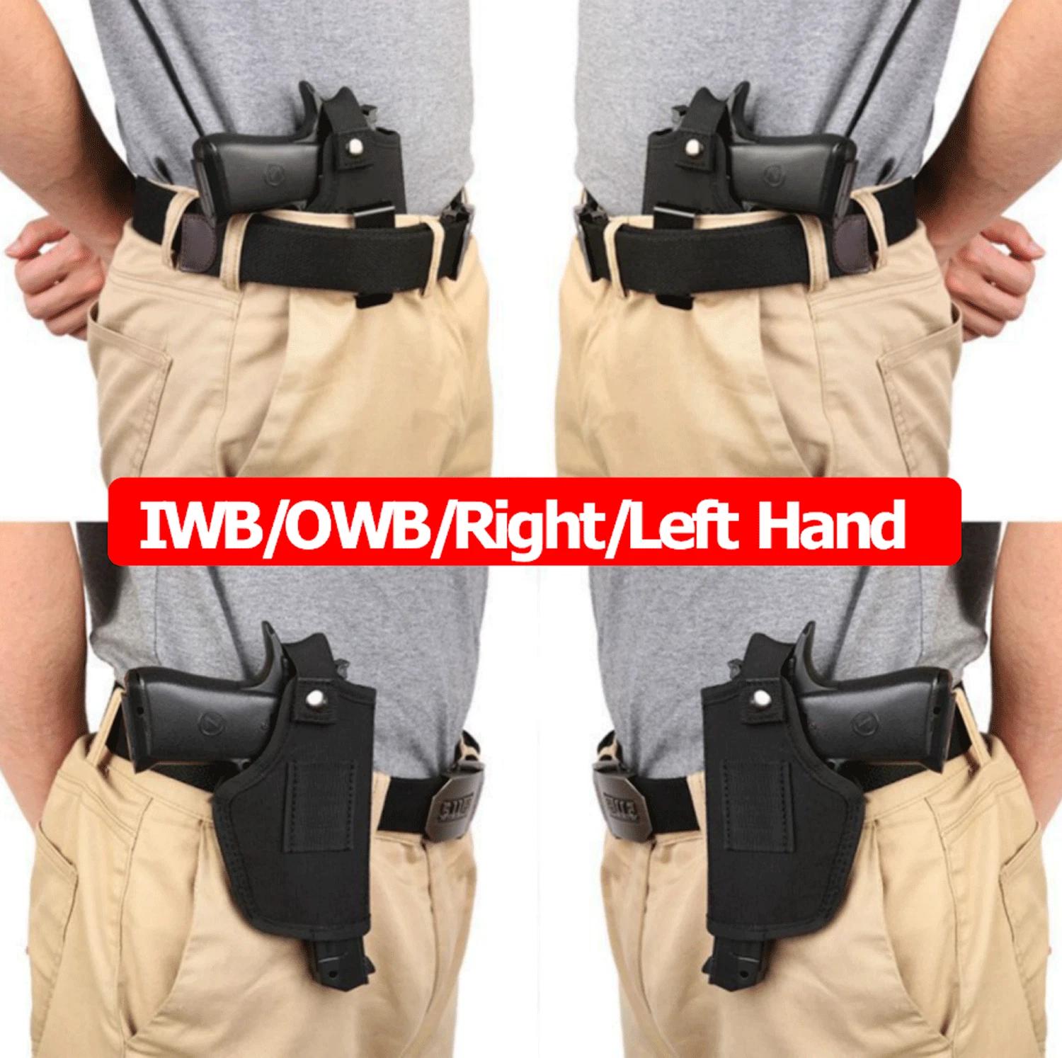 Universal Tactical Concealed Gun Holster Left/Right Hand Fit IWB OWB Carry Perfect for Daily/Tactical Use