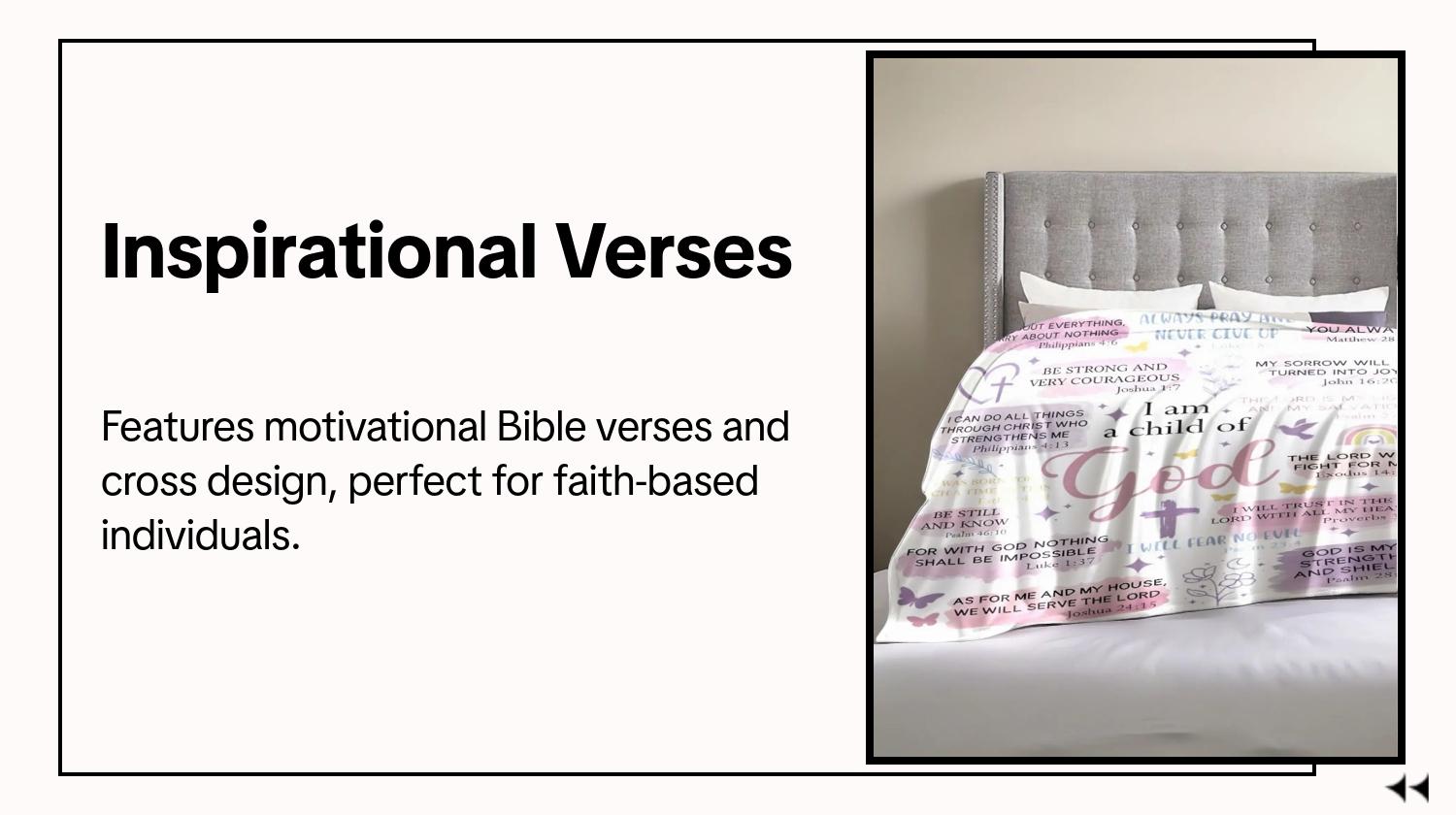 Christian Themed Blanket, Bible Verse Collage Flannel Blanket Soft Cozy Plush Throw Perfect Inspirational Gift for Faith Based  Warm Snuggle Blanket for Bedroom Devotional Space Cute Pastel Watercolor Christian Design , Warm Nap Blanket for Home & Office