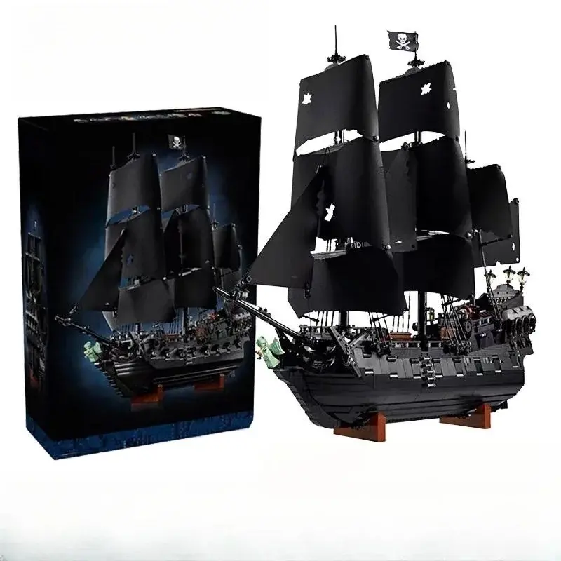 Black Pearl Pirate Ship 40365 Pirates Of The Caribbean Captain Jack Sparrow Small Particle Building Blocks For Adult Collectors