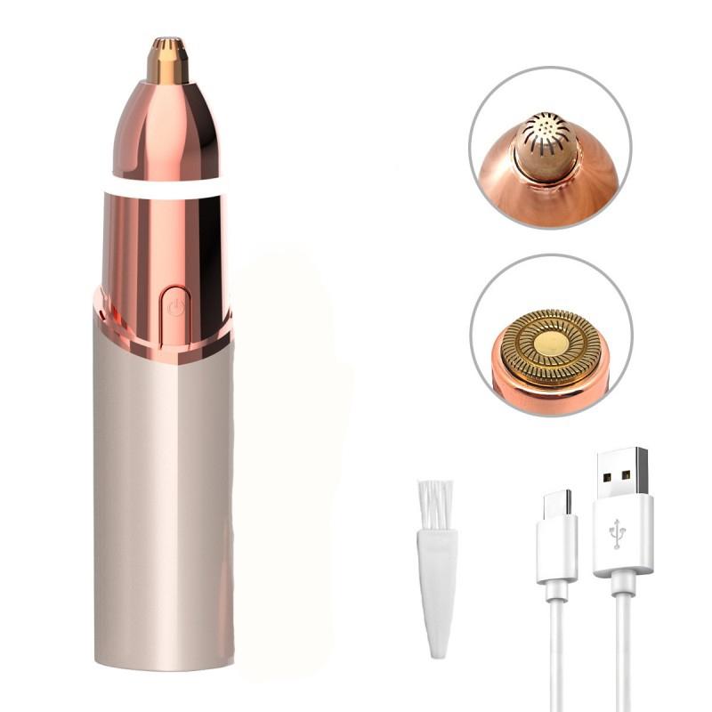 2-In-1 Multi-Functional Facial and Brow Trimmer, Electric Brow Trimmer, Lip and Body Hair Removal Tool, Facial Hair Care Tool, Women's Electric Razor