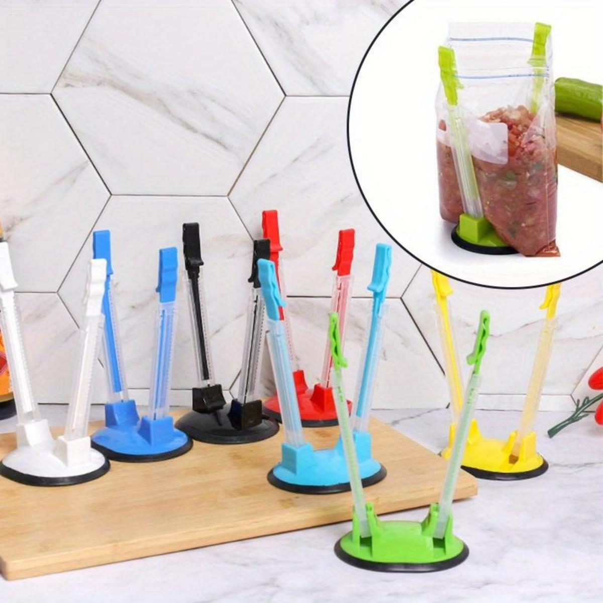 Practical Bag Rack Set, Kitchen Storage Organizer, Multi-Functional Hanging Device for Plastic Bags, Food Prep Bags, Freezer Bags, Kitchen Gadgets