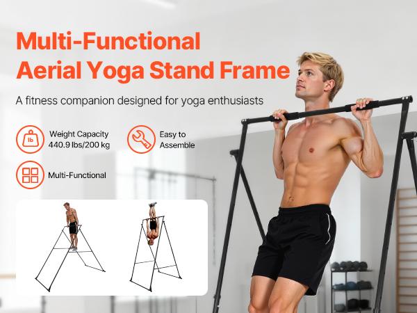 fathersdaygift VEVOR Yoga Stand Frame, Max 440.9 lbs Load Swing Stand, Triangular Structure Yoga Aerial Rig, Aerial Silk Stands with EVA Foam, 4-Level Horizontal 6-Level Vertical Adjustment, Multi-Functional fathersdaygift VEVOR Yoga Stand Frame, Max 440.9 lbs Load Swing Stand, Triangular Structure Yoga Aerial Rig, Aerial Silk Stands with EVA Foam, 4-Level Horizontal 6-Level Vertical Adjustment, Multi-Functional