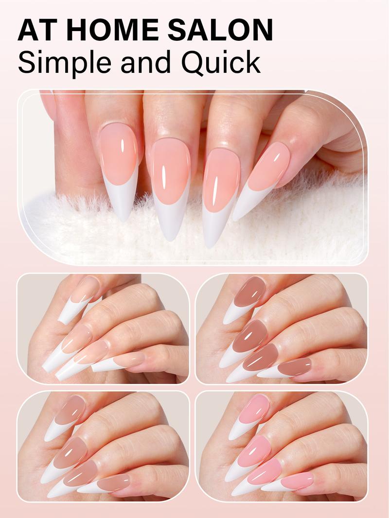 Aillsa Long Stiletto French Tip Press on Nails- 180pcs Full Cover Soft Gel Nail Tips 15 sizes Acrylic Fake Nails reusable fake nail French Style Press-on Nail set press nail dealsforyoudays