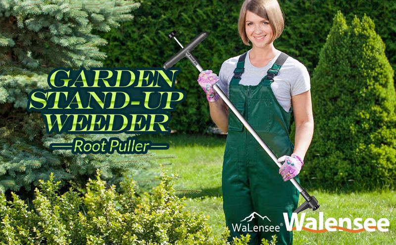Walensee Upgraded Weeder, Stand Up Puller with Long Handle and 5 Claws, Hound Weeder Puller for Dandelion, Root Pulling Tool and Picker, Grabber (1 Pack)