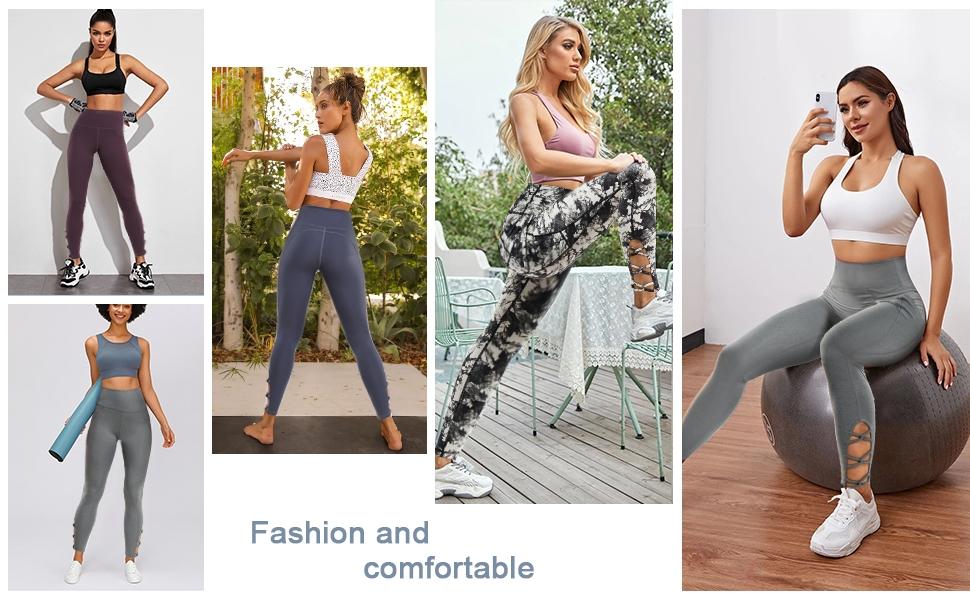 Women's Yoga Tight Pants, Lightweight Breathable Quick-Dry Sweat-Wicking Casual Yoga Pants, Natural Waist All Seasons